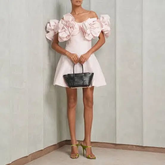 Aje Etta Mini Dress in Pastel Pink Size AU 10 photo 7