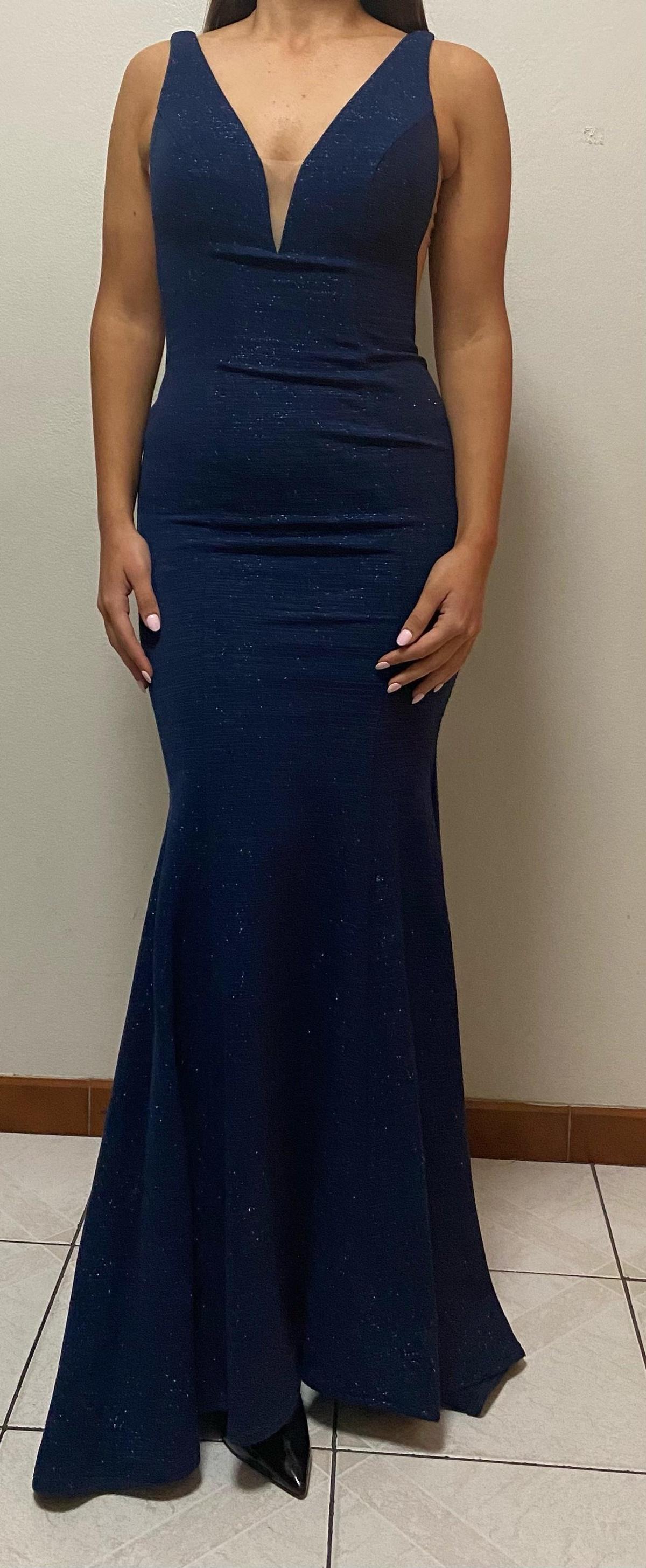 Portia and Scarlett 45089R Evening Dress Navy Size 8 photo 2