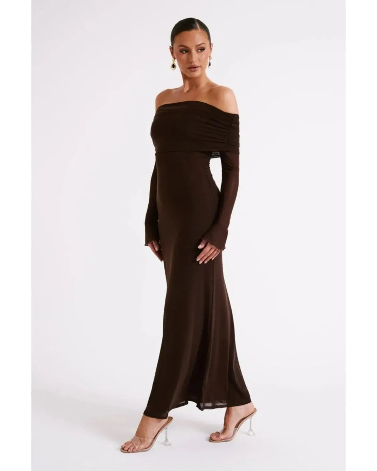 Meshki Josie Maxi Dress Brown Size S / AU 8 photo 3