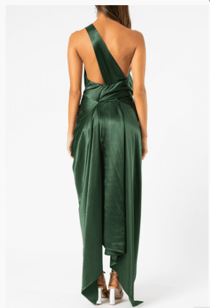 One fell swoop philly dress in silk jungle green size 10 photo 5