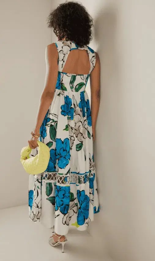 Aje Erika Cut Out Floral Midi Dress Size 14 photo 6