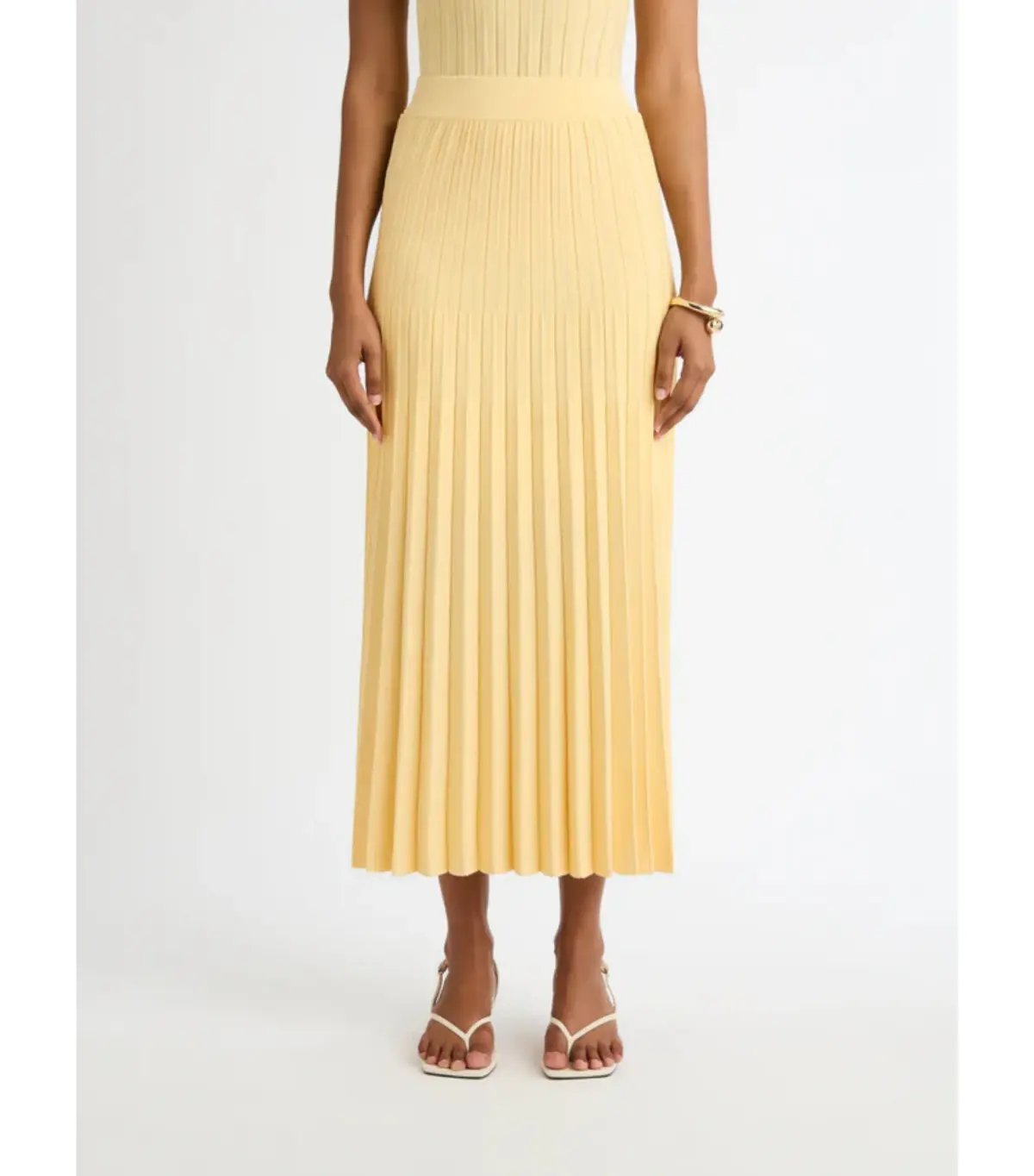 Sheike Elsa Knit Top And Knit Skirt Set Yellow Size AU 6 photo 4