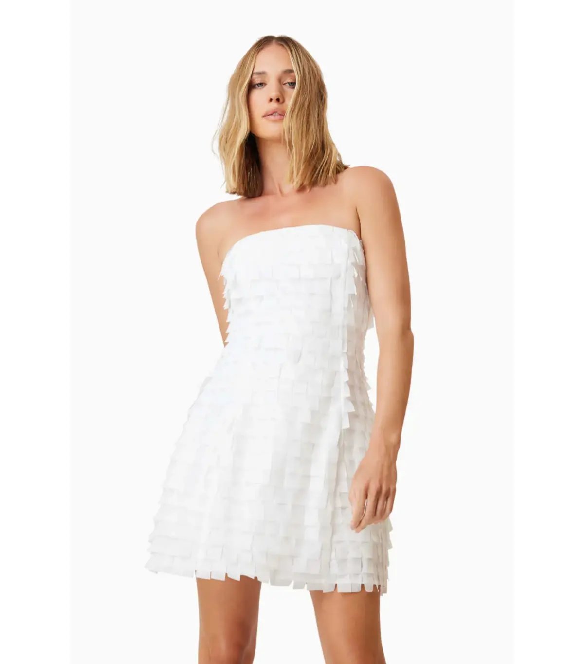 Elliatt Hailey Strapless Mini Party Dress in White Size AU 8 photo 2