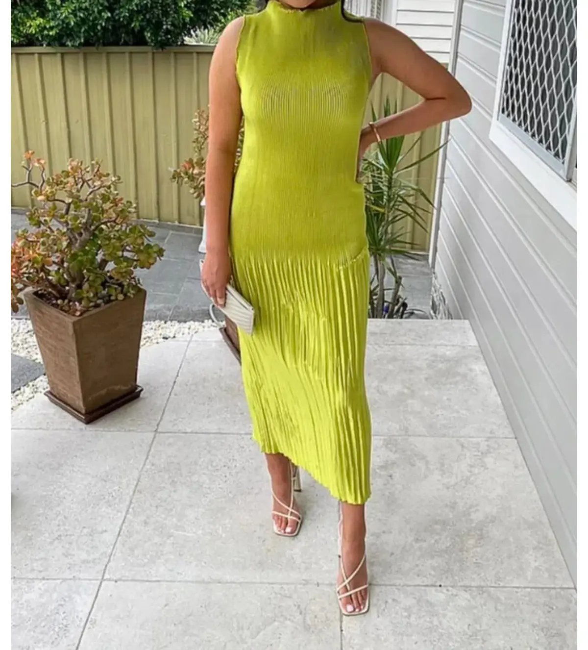 L'Idee Soiree Midi Dress Mojito Green Size S/AU 8 photo 2