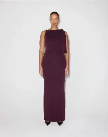 Sueded Stretch Knotted Maxi Dress photo 2
