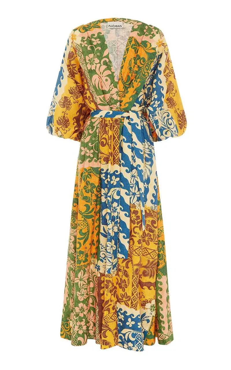 Alemais Archie Wrap Dress Multi Size 14 photo 5