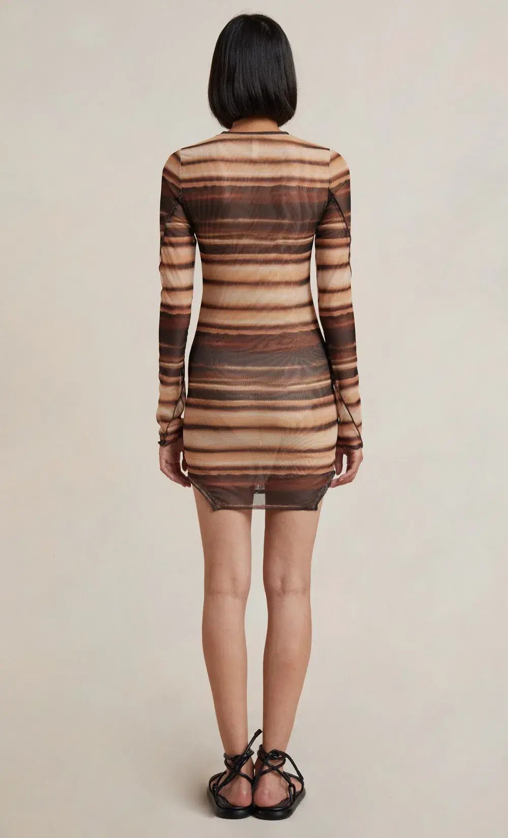 Bec & Bridge Watercolour Long Sleeve Mini Dress Print Size 8 photo 2