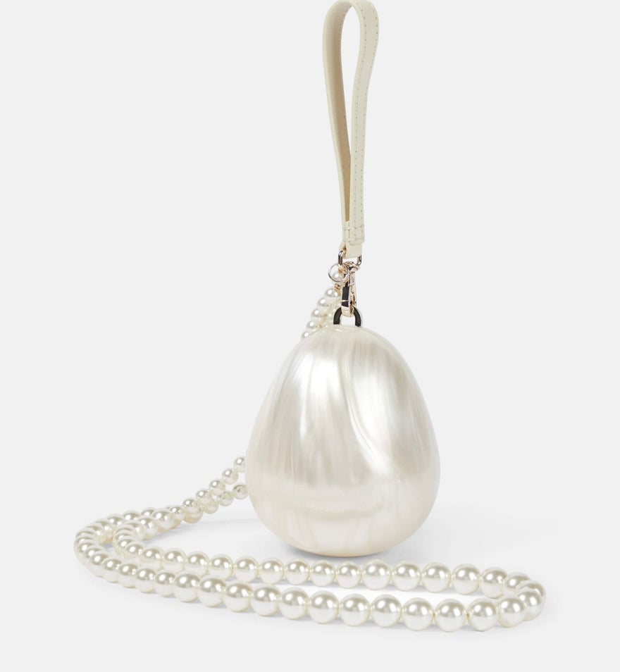 Simone Rocha Egg Leather- Trimmed Clutch photo 2