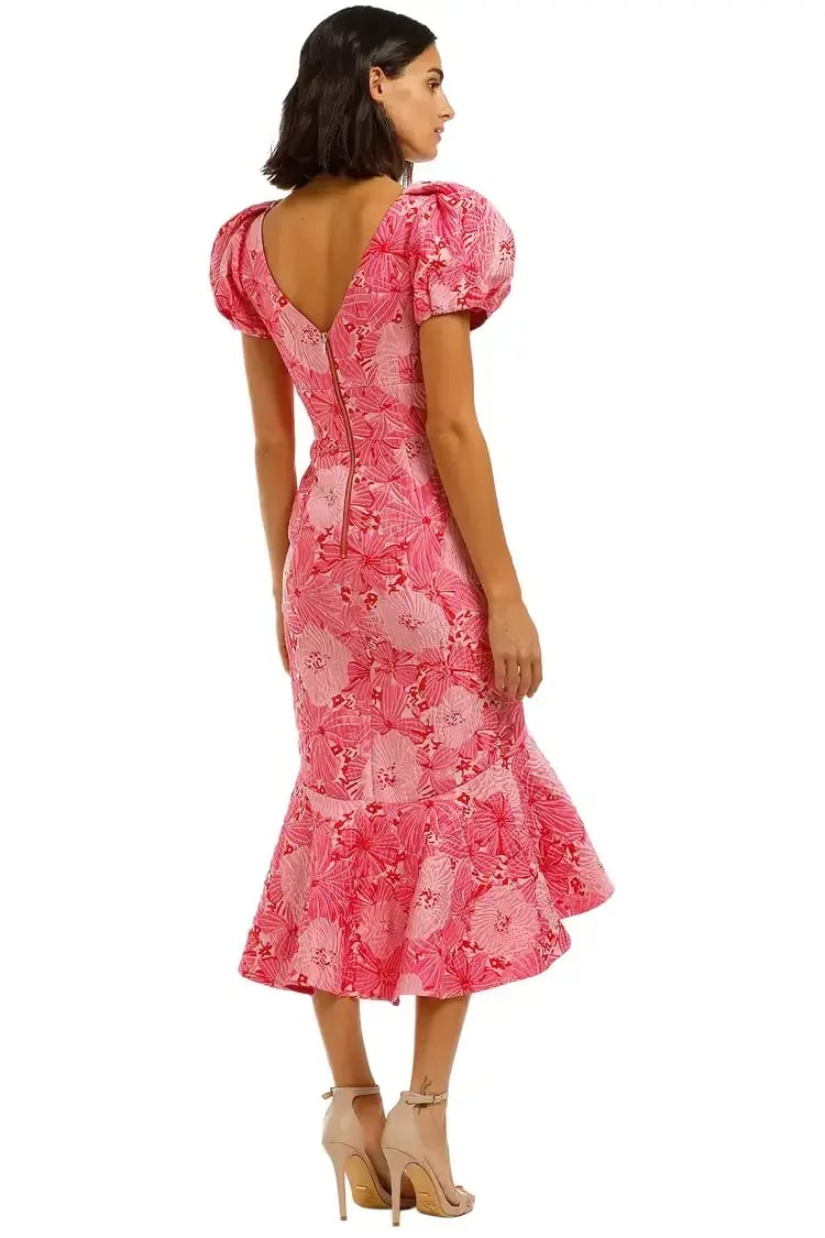 Love Honor Argento Midi Pink Floral Pink Size AU 12 photo 3