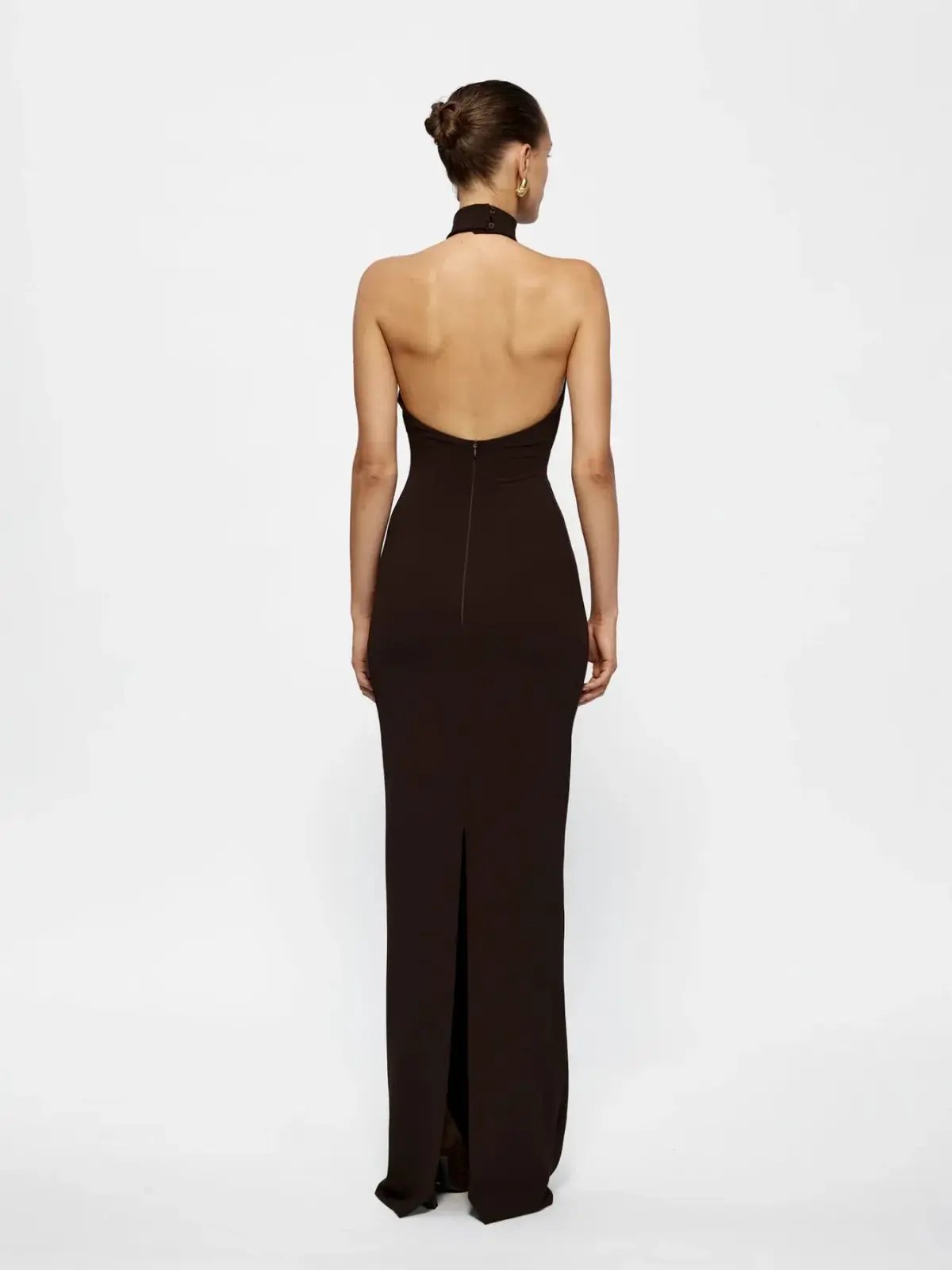 EFFIE KATS RHI GOWN COFFEE BROWN SIZE 8 (S) photo 4