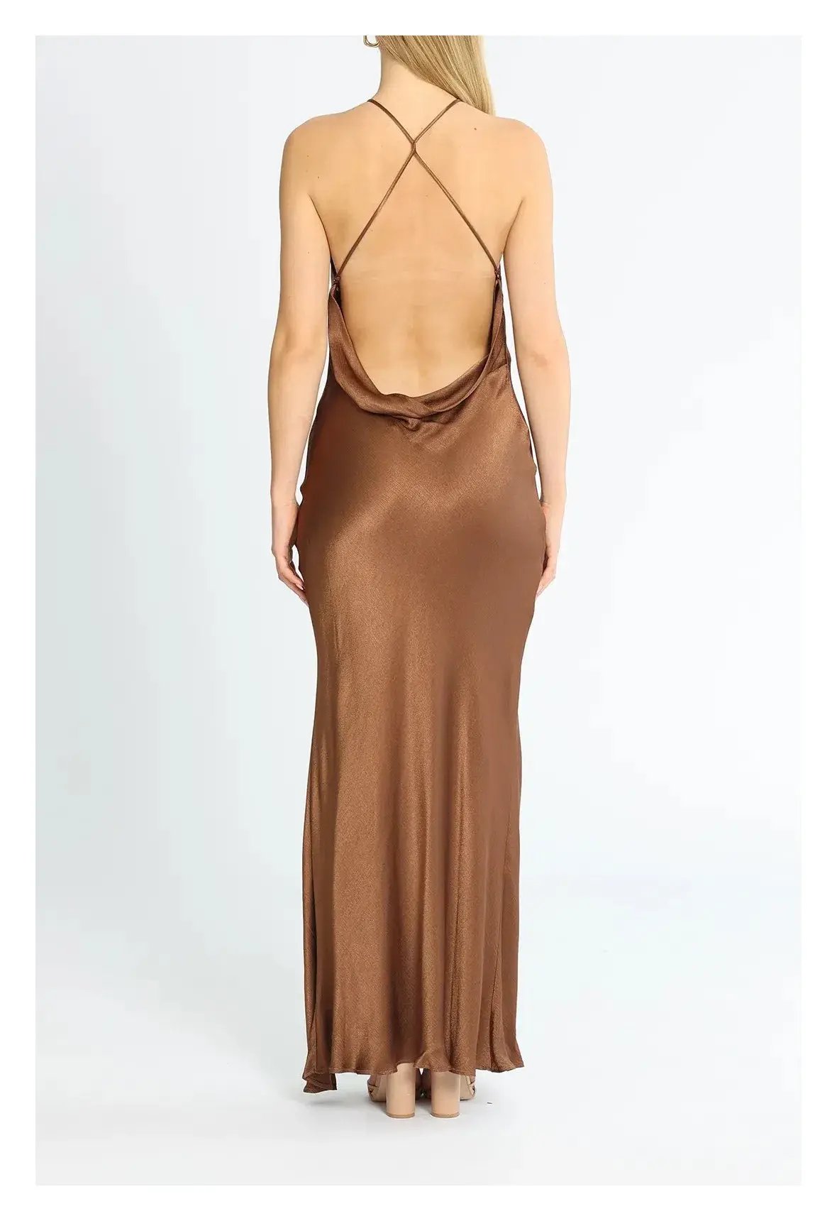 Bec & Bridge Annika Maxi Dress Chocolate Brown Size 12 photo 3