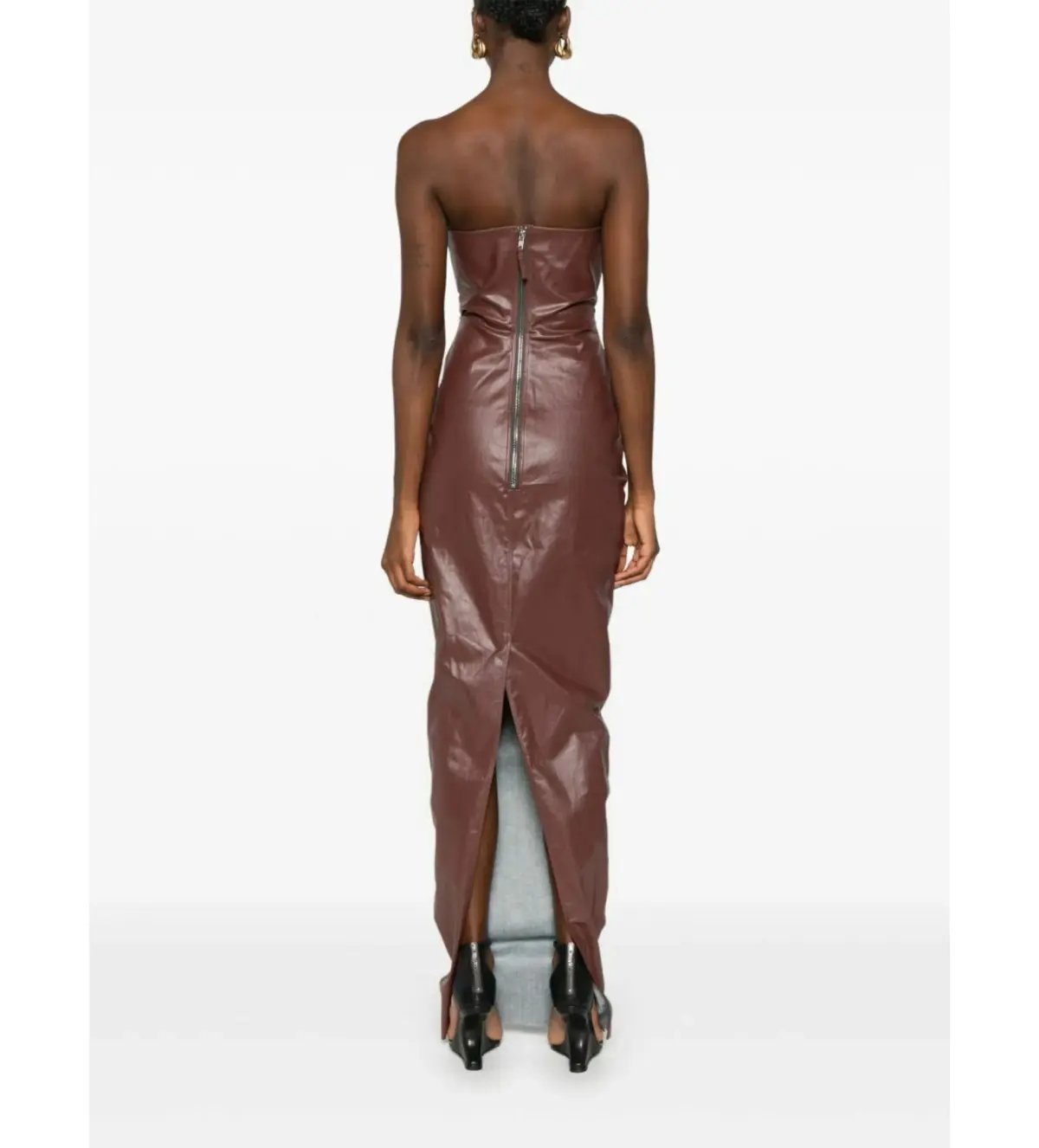 Rick Owens Prong Gown Brown Size AU 6 photo 5