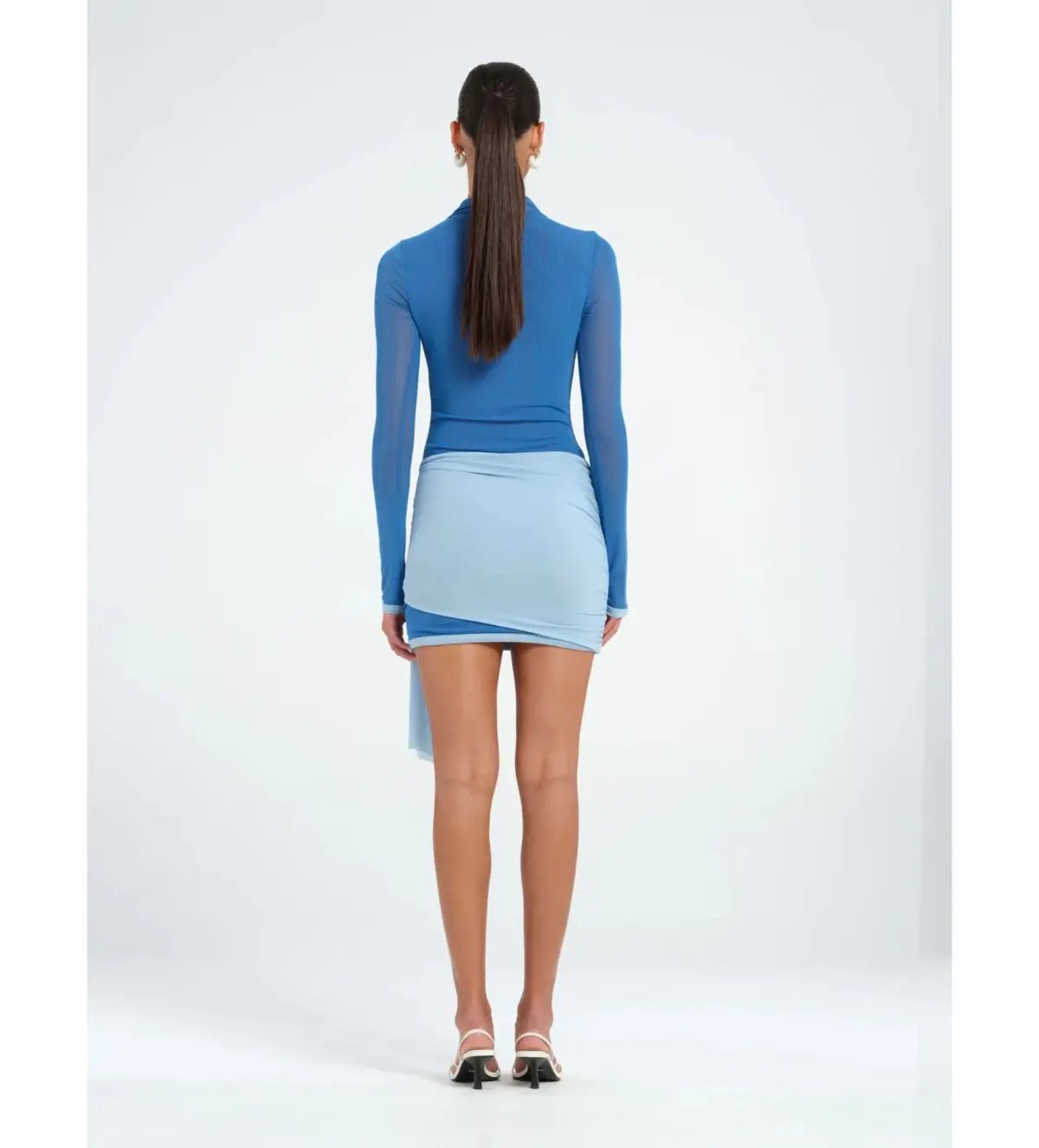 Benni Kingsley Mini Dress Blue Size AU 8 photo 3