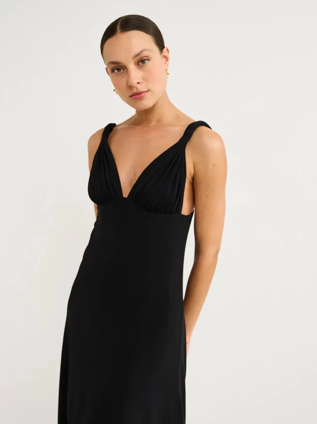 Hansen and Gretel Campari Jersey Midi Dress Black Size XS / AU 6 photo 2