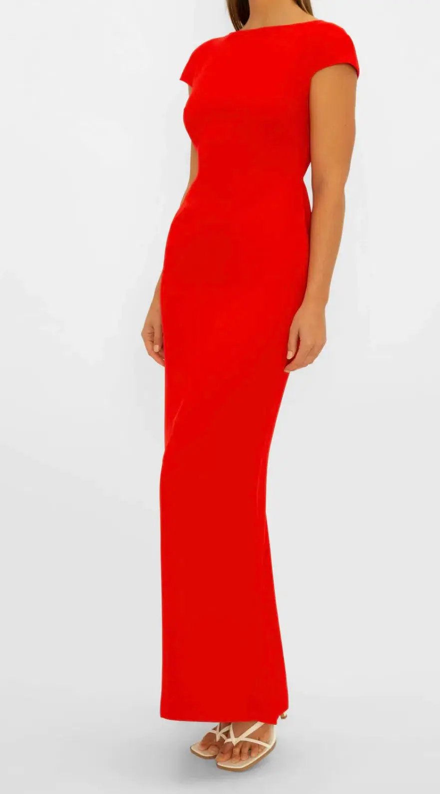 Carla Zampatti Bareback Beauty Gown Red Size 10 photo 3