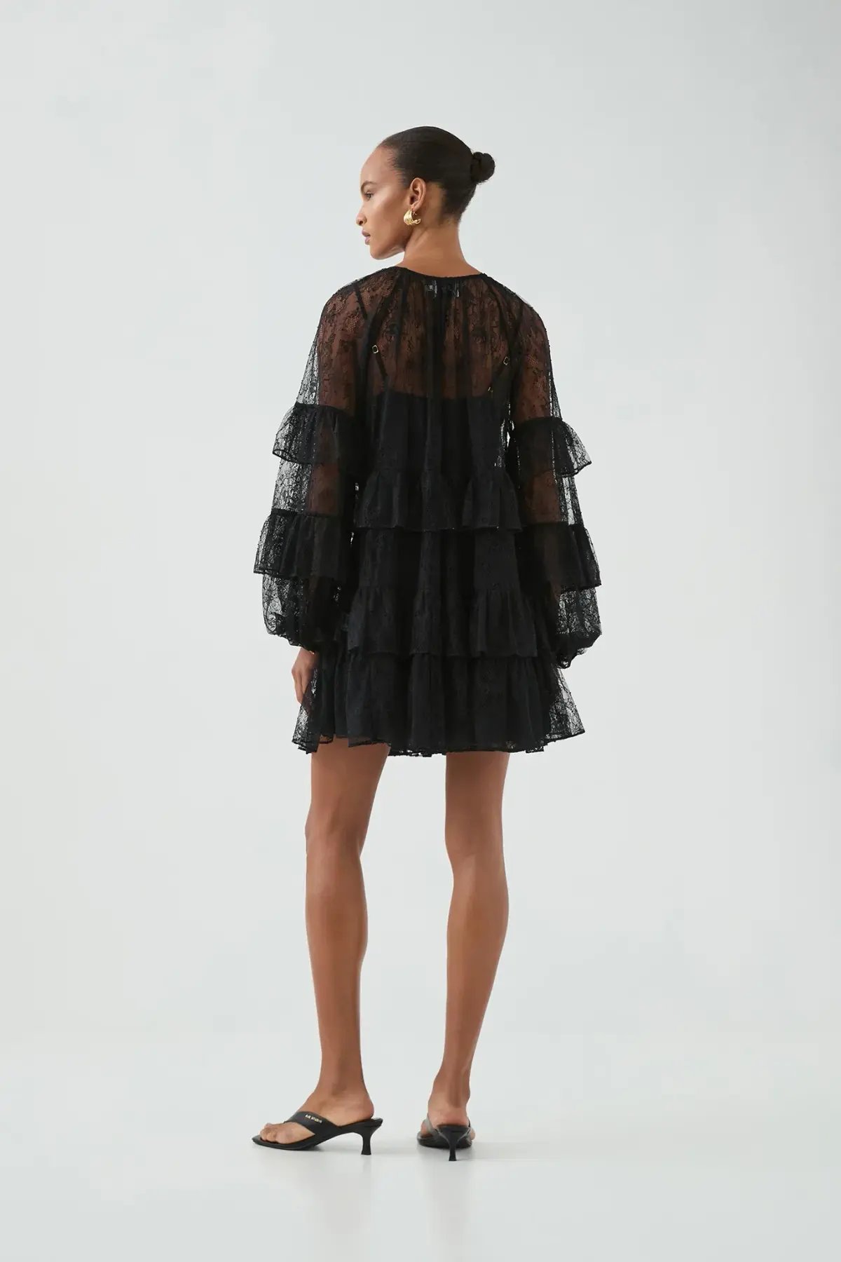 Aje Primrose Mini Dress Black Size 12/L photo 3