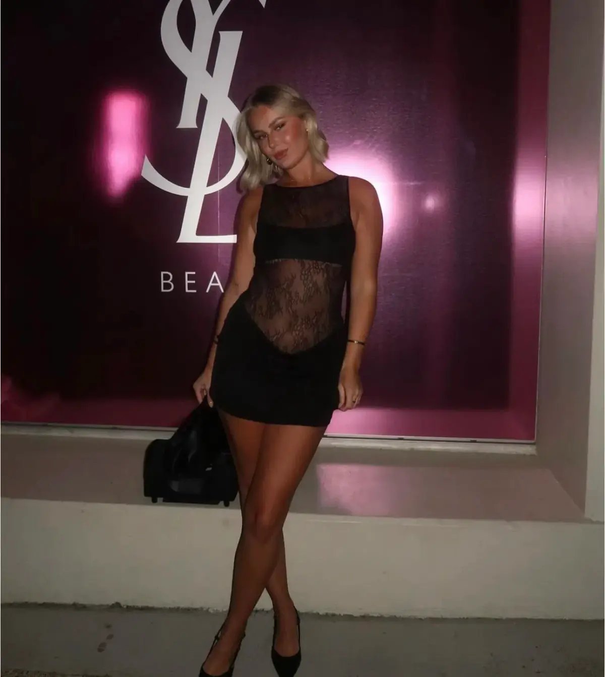 Benni Raffy Mini Dress Black Size 8 photo 2