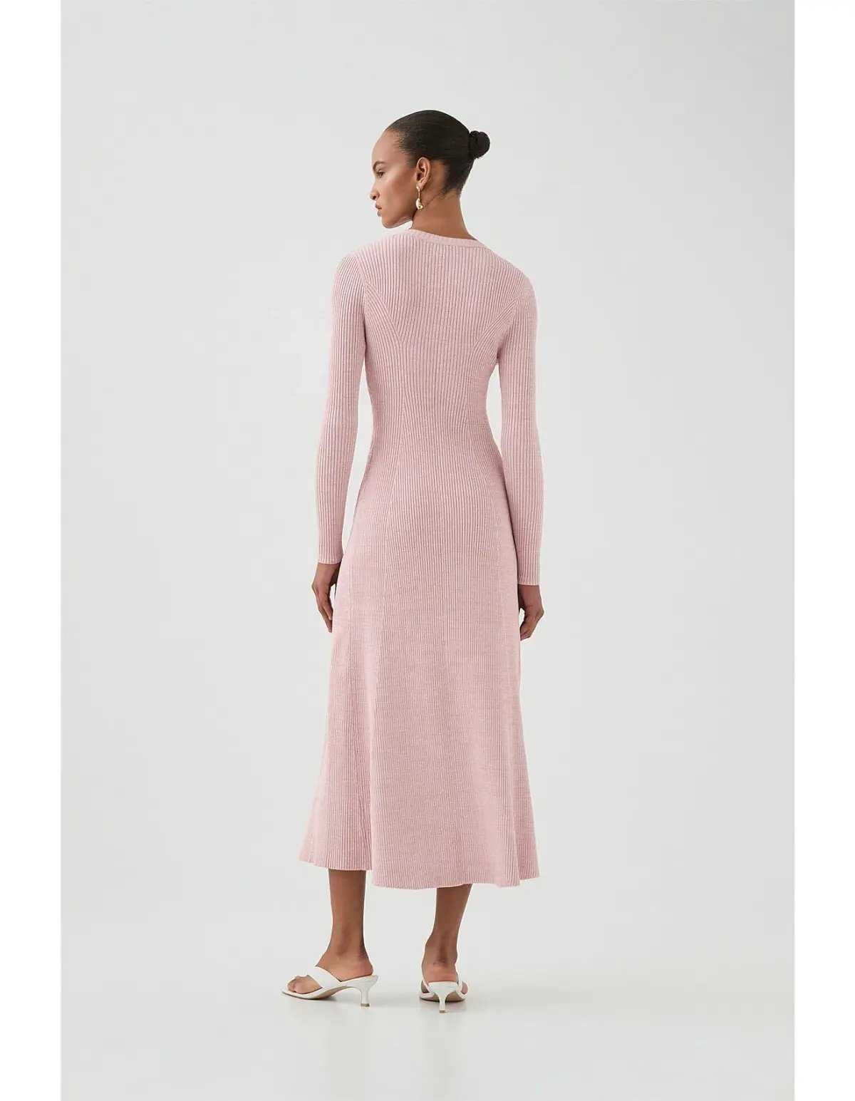 Aje Nina Knit Midi Dress Pink Marle Size M / AU 10 photo 3