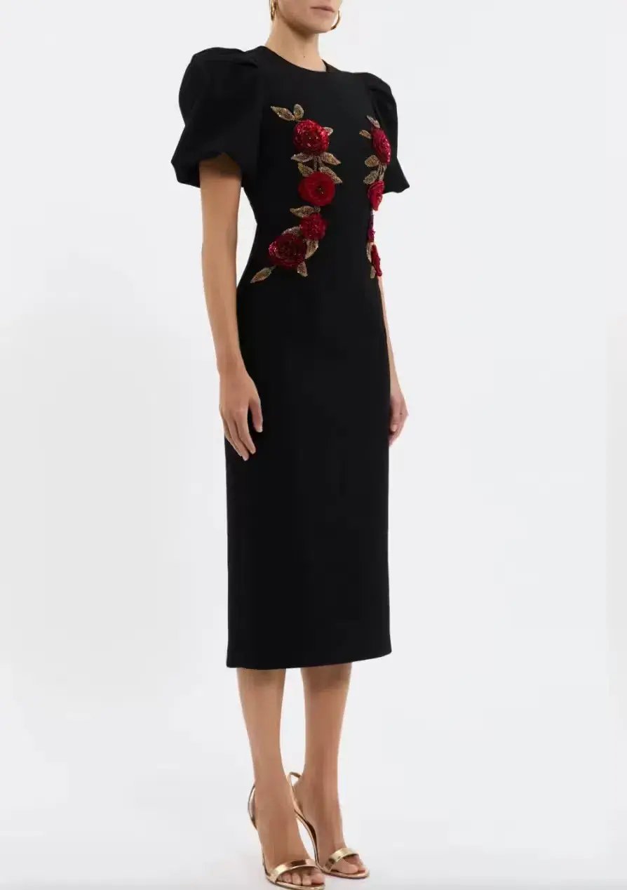 Rebecca Vallance Rosetta Midi Dress Size AU 8 photo 3