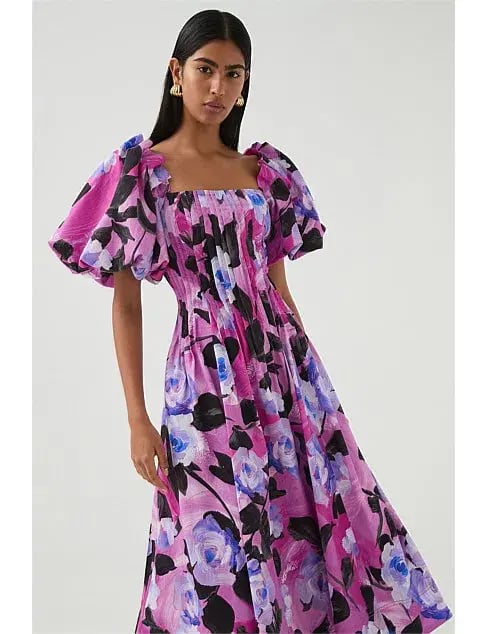 Aje Francesca Midi Dress Lilac Nights Size AU 10 photo 3