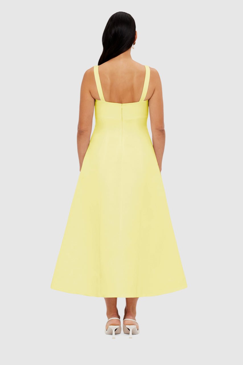 Leo Lin Odette Midi Dress - Sorbet Yellow photo 2