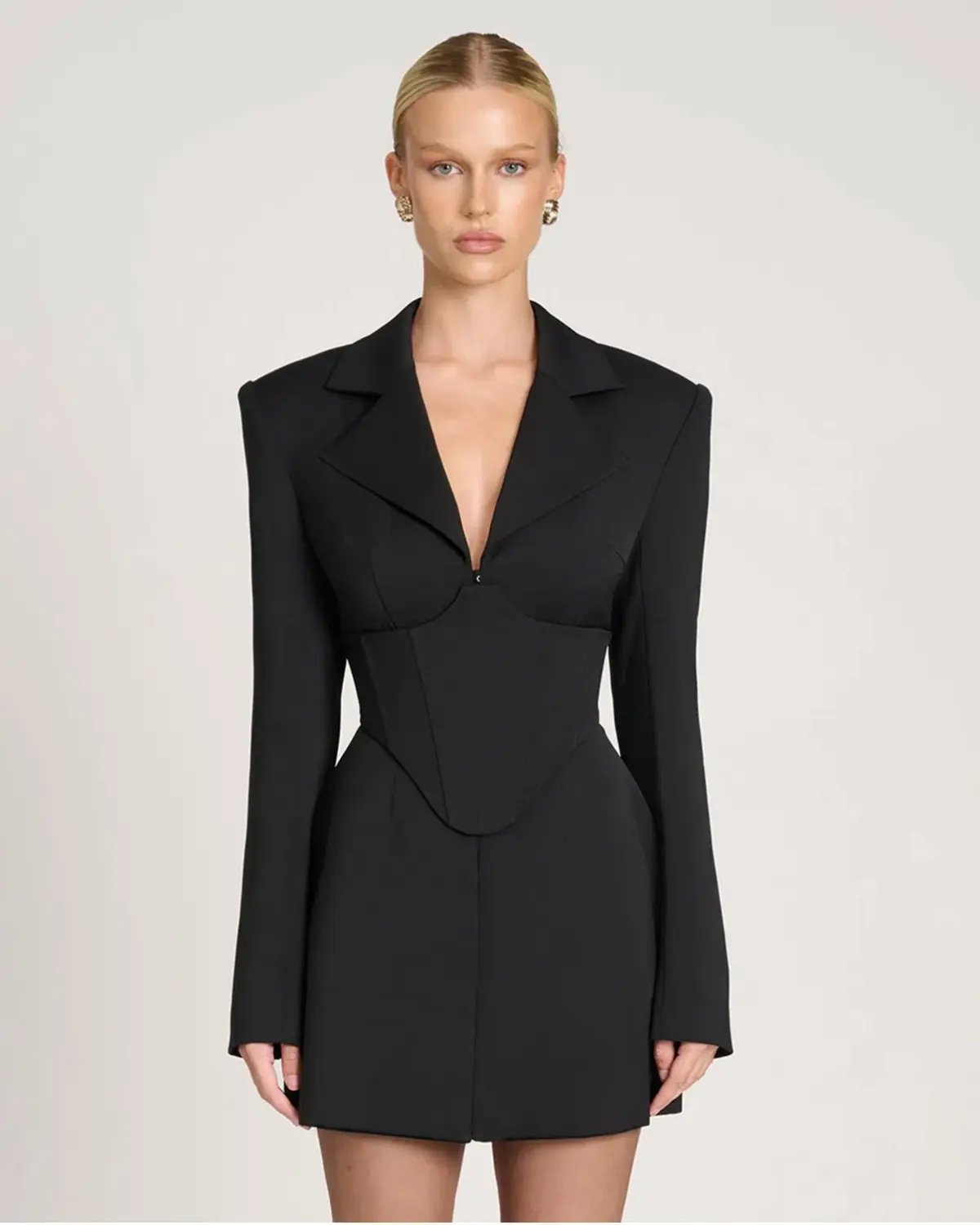 Eliya The Label Danni Blazer Mini Dress Black Size M AU 10 photo 6
