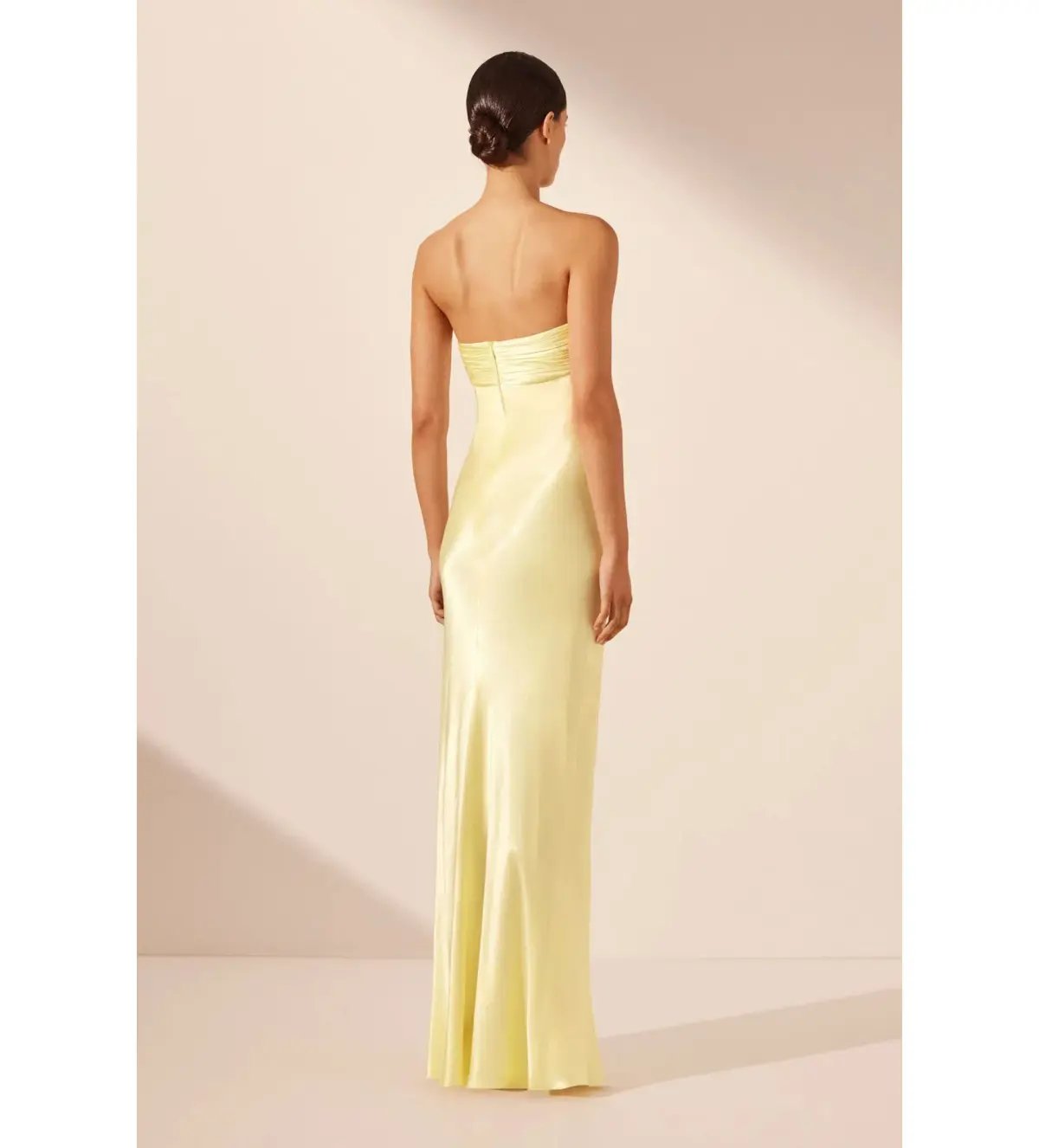 Shona Joy La Lune in Yellow Strapless Dress Size AU 8 photo 4