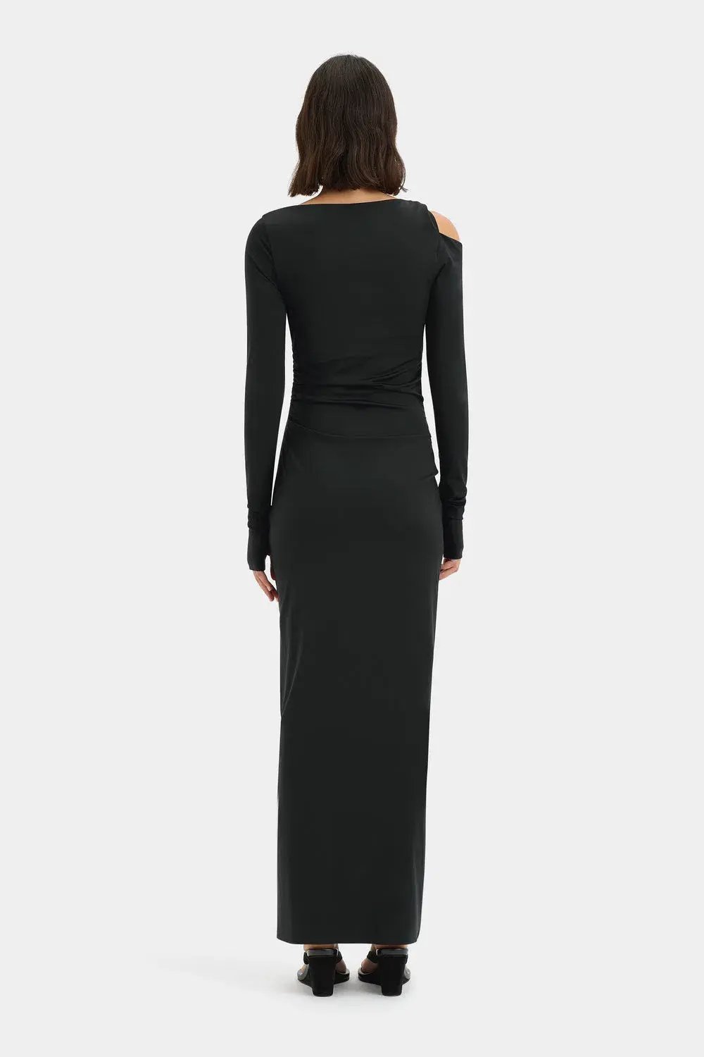 Sir the Label Elm Long Sleeve Midi Dress  in Black Size 8 photo 2