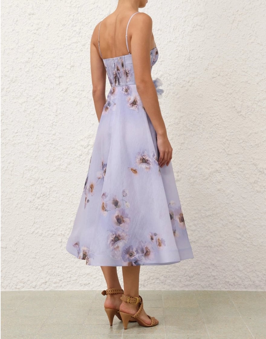 Zimmermann Hypnotic Picnic Dress In Lilac Poppy photo 2