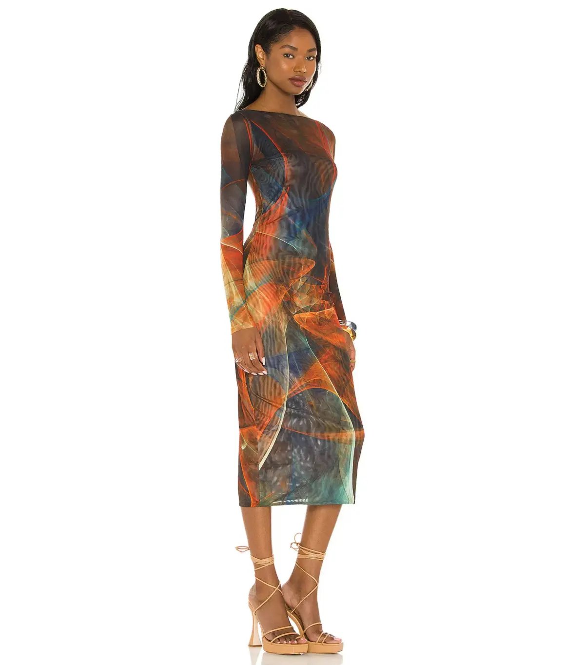 Farai London Mona Midi Dress in Multi Size XS / AU 6 photo 2