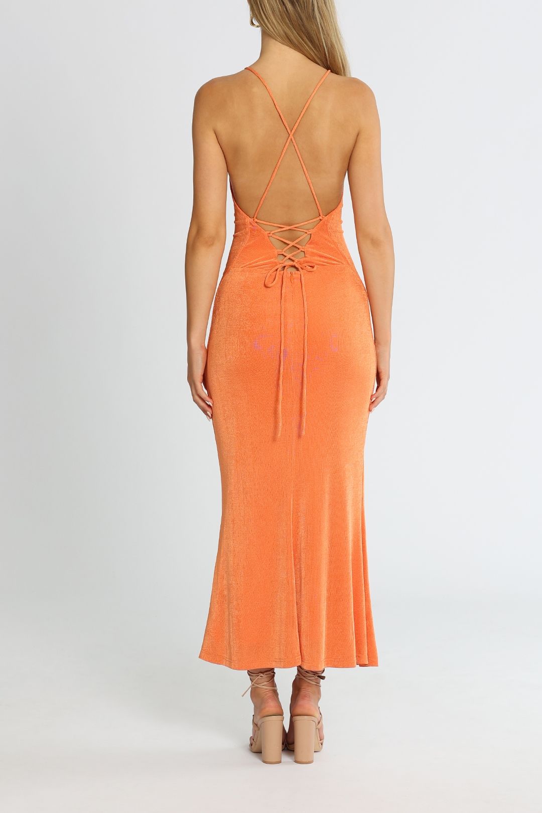 Greta Dress - Coral Gold photo 3