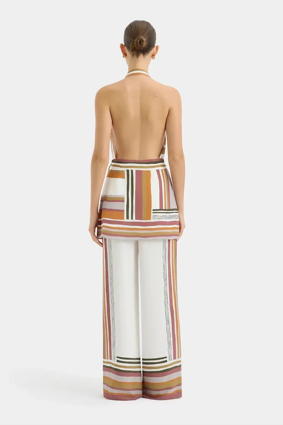 Sir the Label Caprera Wrap Halter Mini Dress Milazzo Stripe Print Size 1 / AU 6-8 photo 11