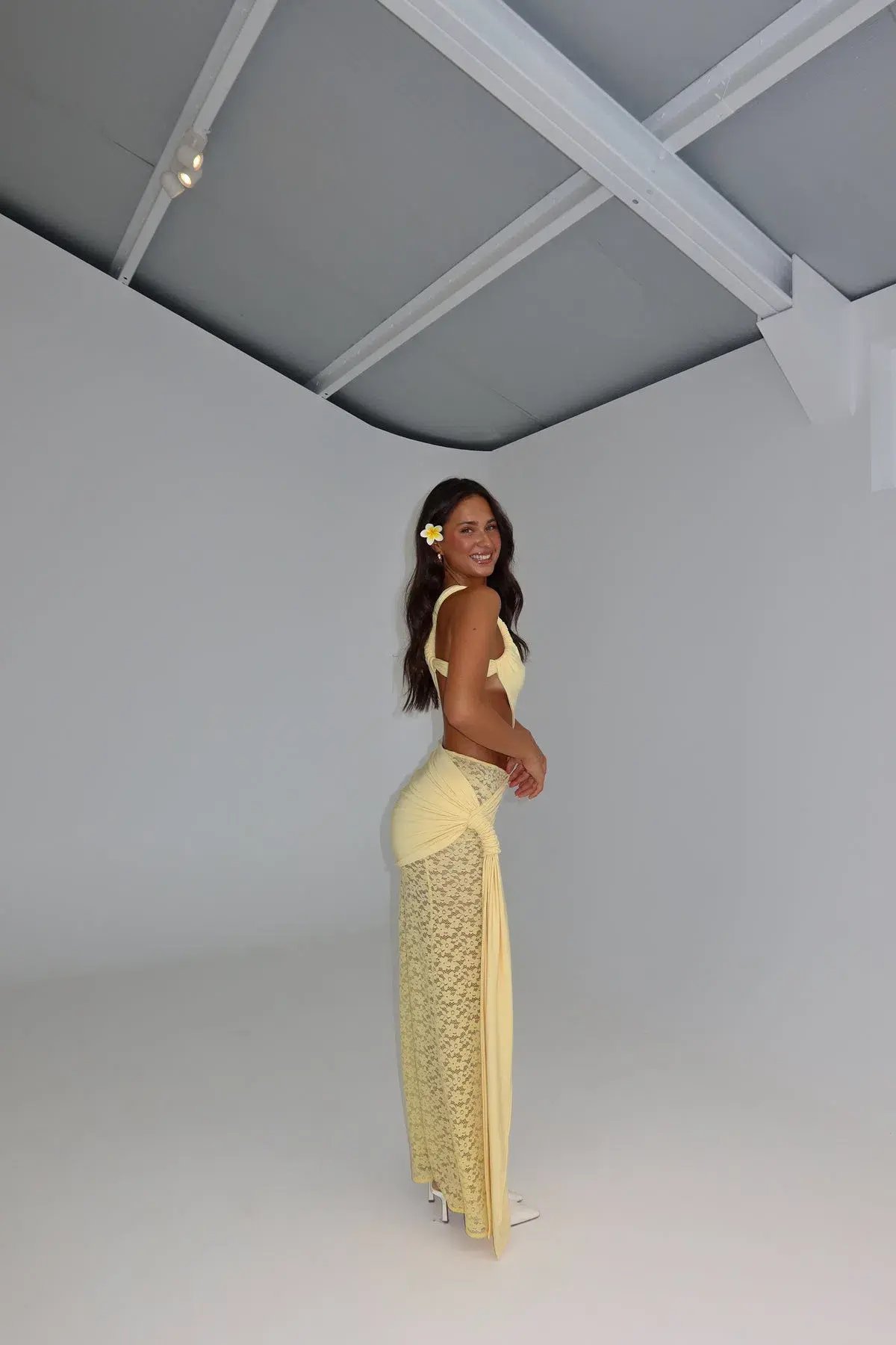 Deconduarte Paridiso Maxi Dress Yellow Size XS/6 photo 2