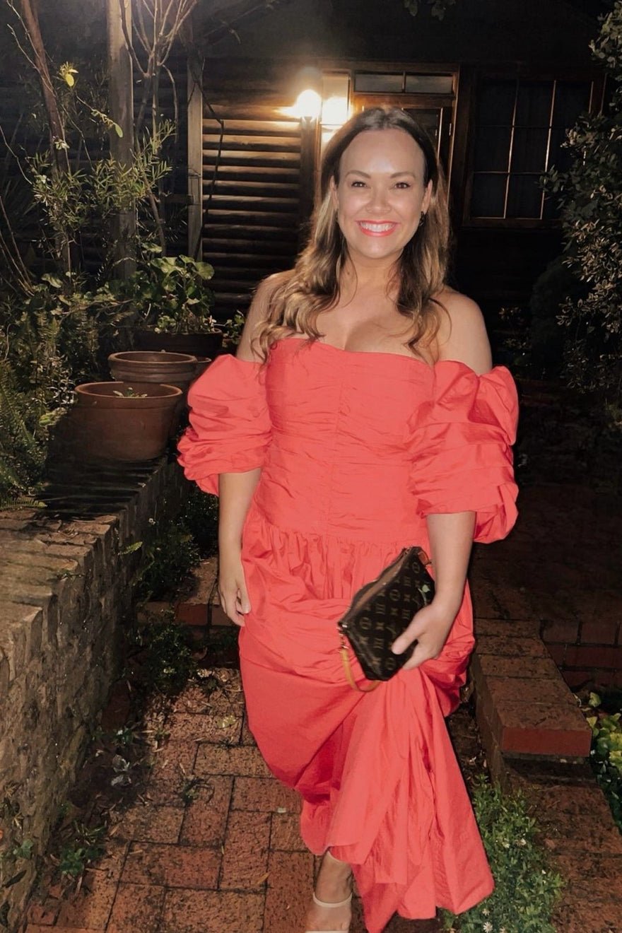 Shona Joy Maiori Contour Ruched Maxi Dress, Red photo 2