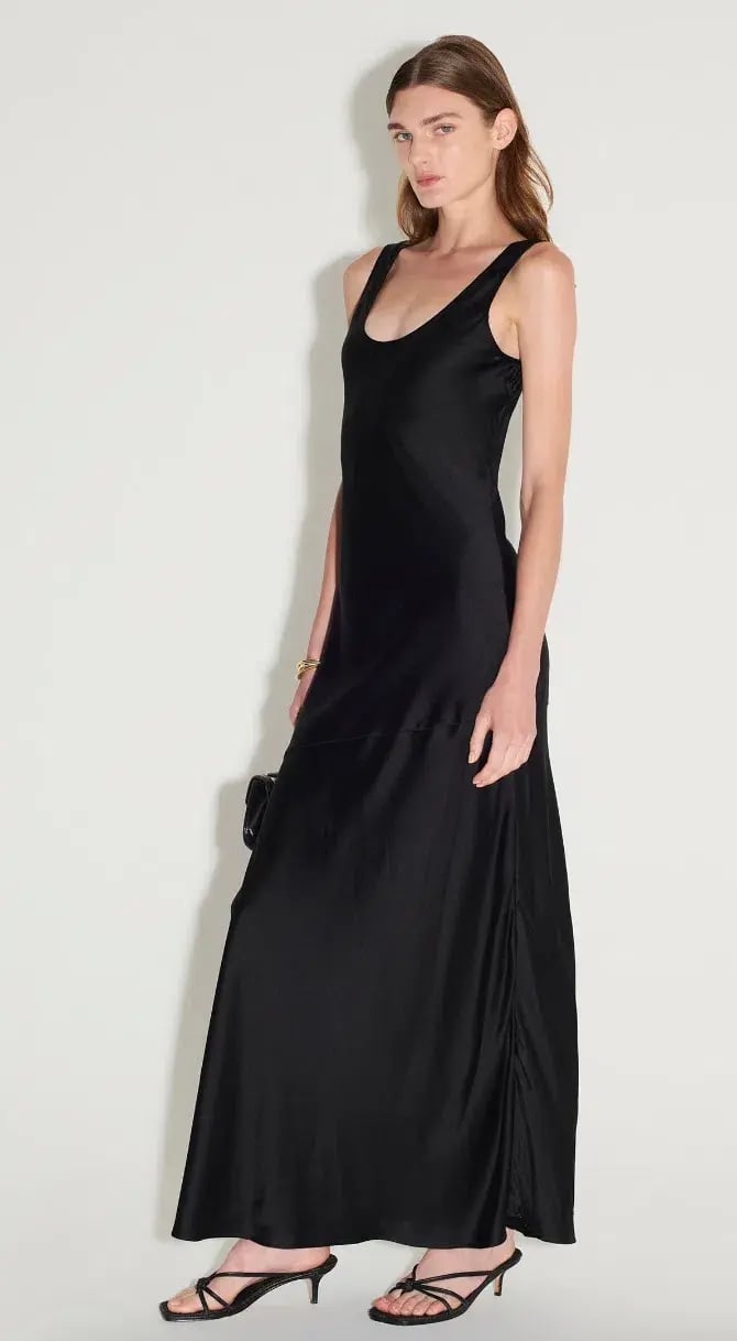 Hansen and Gretel Patricia Bias Cut Dress Black Size 12 photo 4