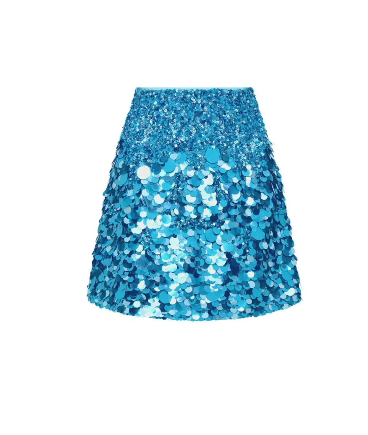 Aje Cherie Sequin Mini Skirt Azure Blue Size 8 photo 5