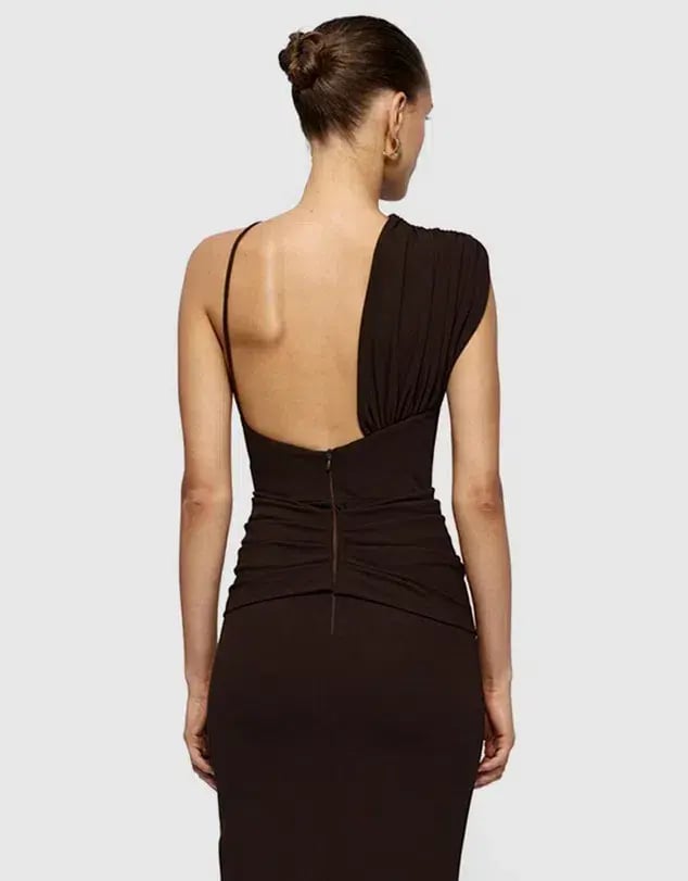 Effie Kats Greer Maxi Gown Coffee Size 8 photo 5
