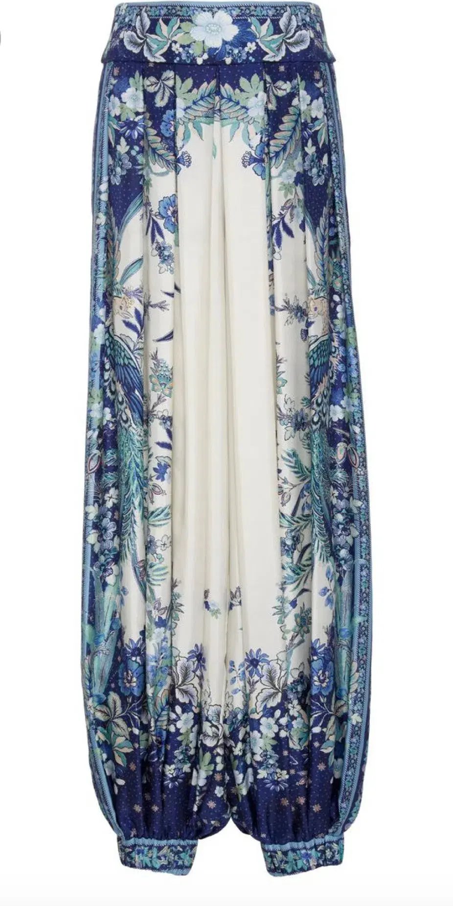 Zimmermann Glassy Pleated Silk Twill Harem Pants Print Size 3 / AU 14 photo 4