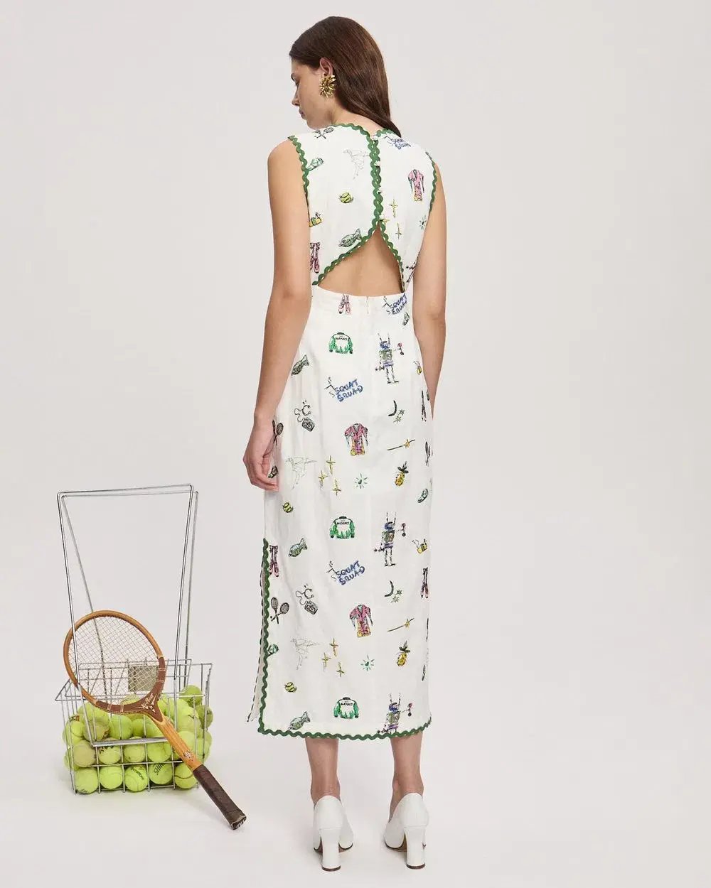 Play Embroidered Midi Dress Size AU 10 photo 3