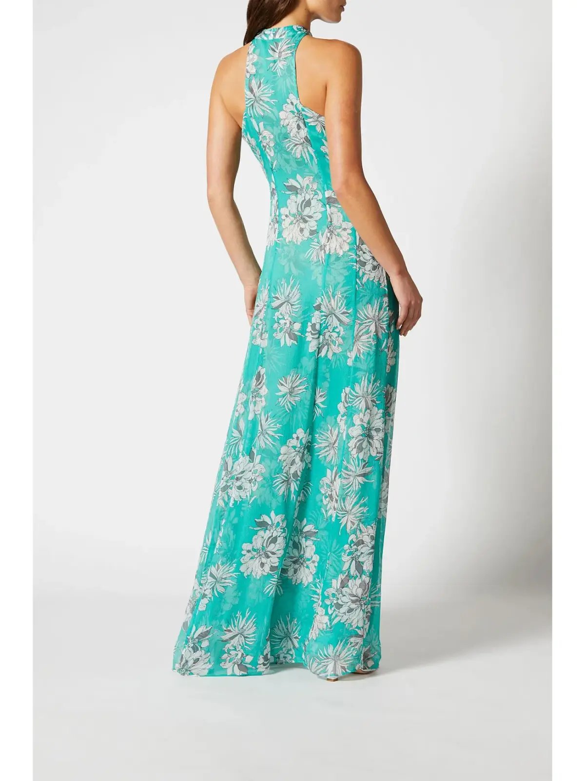 Scanlan Theodore Silk Georgette Floral Dress Spearmint Size AU 12 photo 4