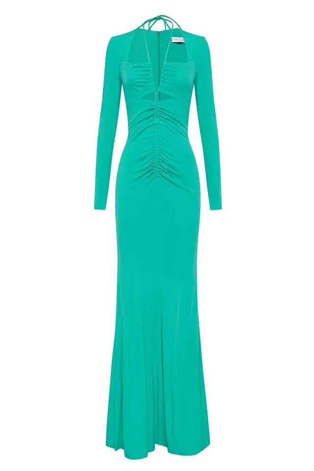Rebecca Vallance Riccardo Gown Turquoise Green Size 12 photo 5