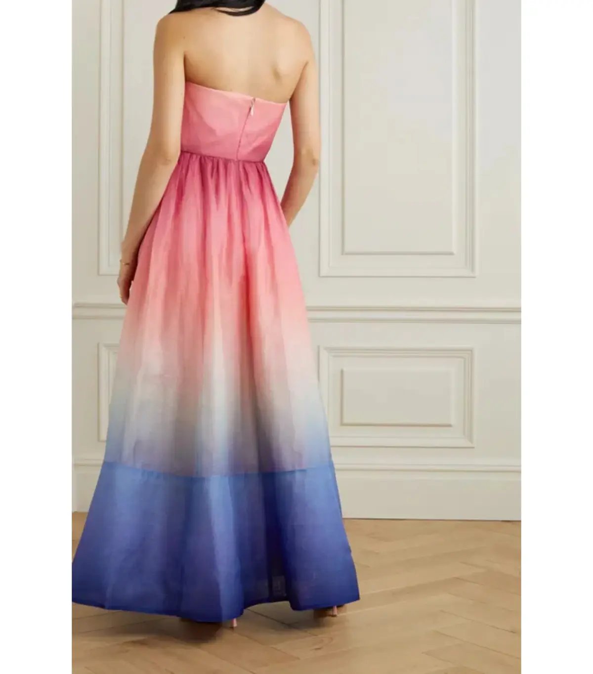Zimmermann Postcard Strapless Maxi Dress Ombre Size 2 / AU 12 photo 3