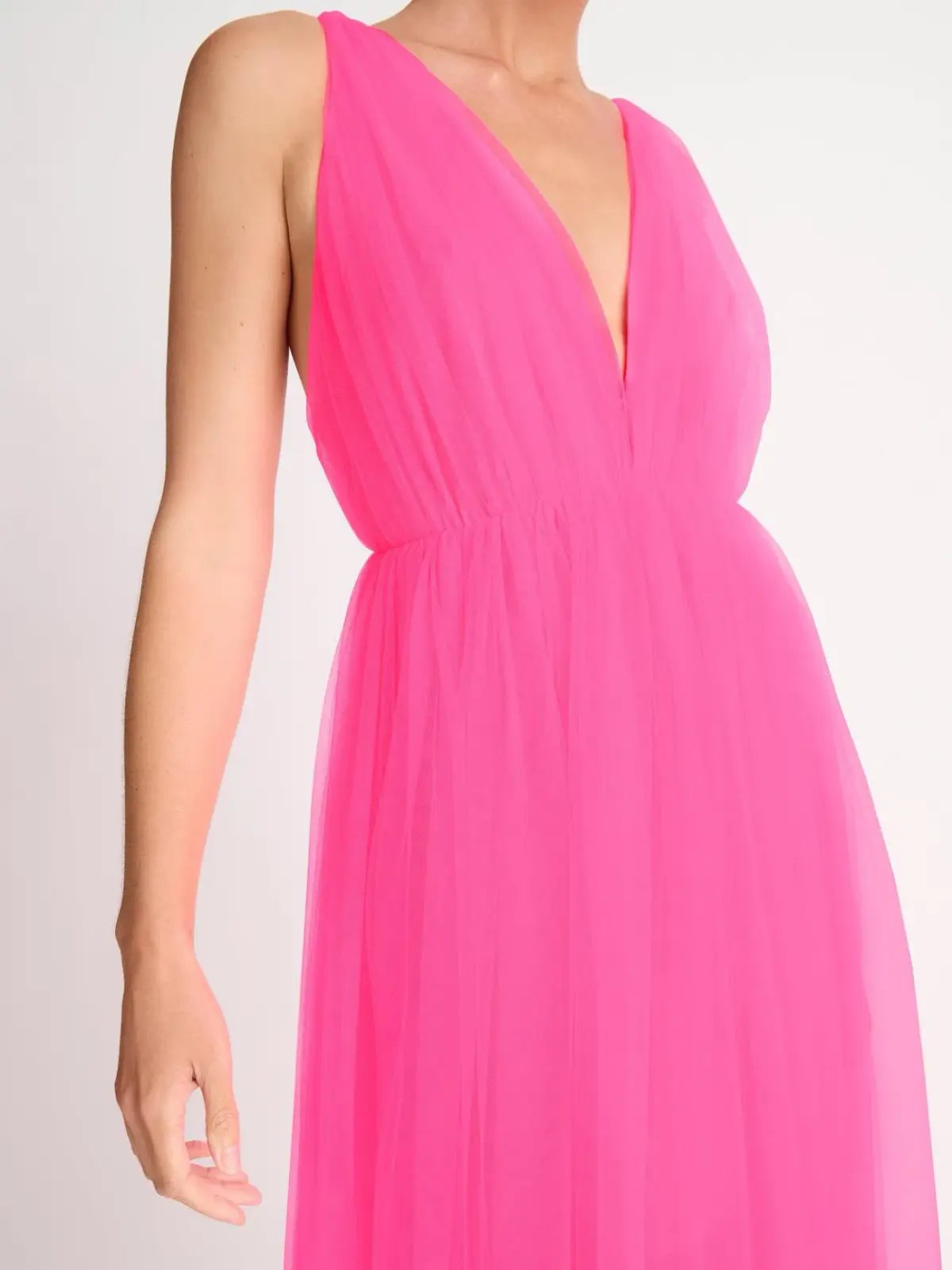 Sheike Imogen Maxi Dress Neon Pink Size 16 photo 2