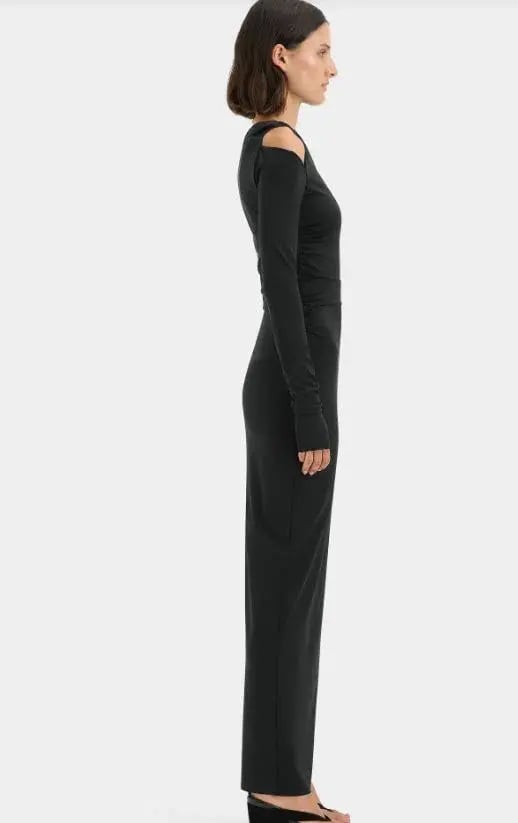 Sir Elm Long Sleeve Midi in Black Size 6 photo 3