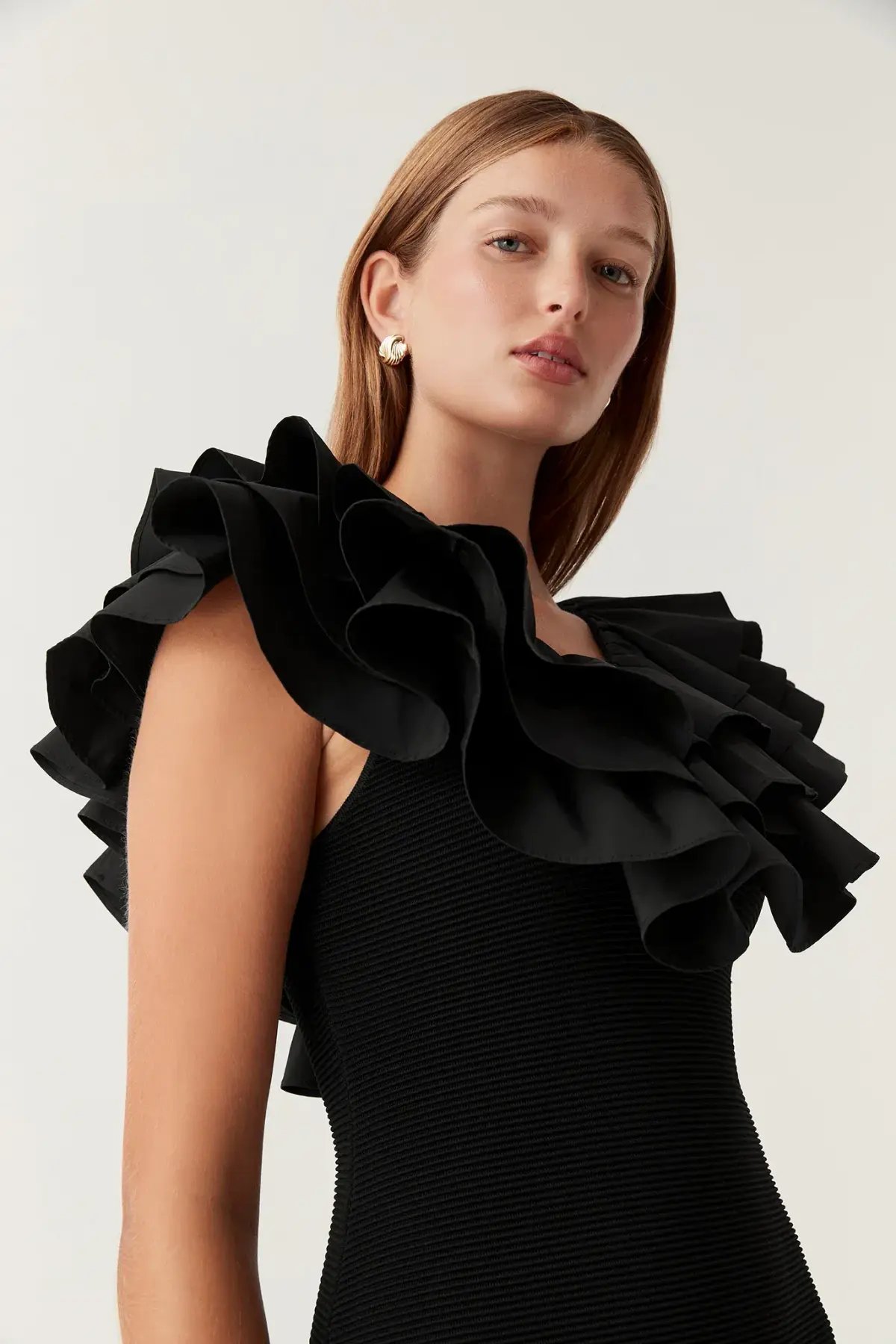 AJE Transcendent Ruffle Midi Dress AU 6 XS photo 5