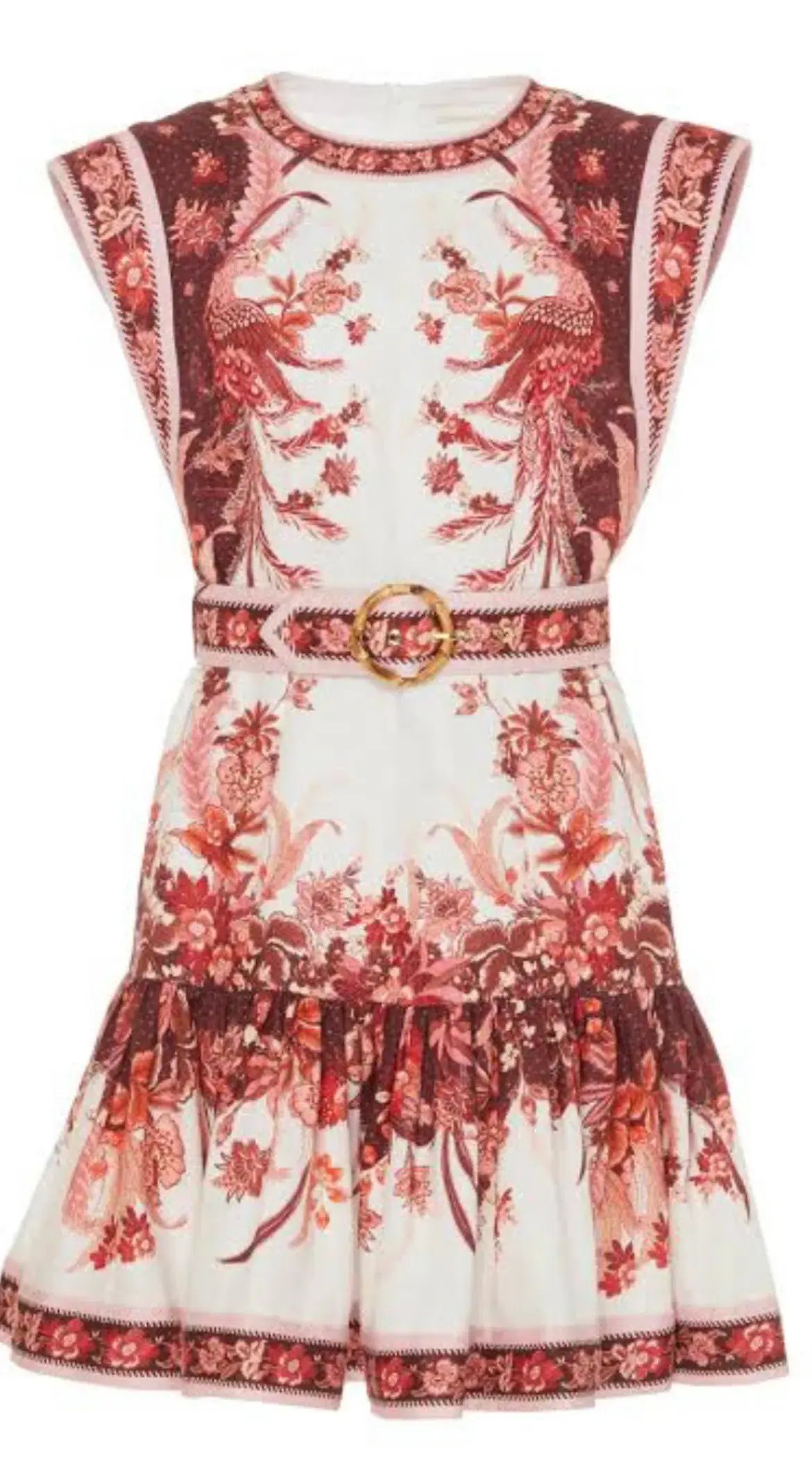 Zimmermann Wavelength Belted Mini Dress Red Size AU8/zimm size 0 photo 3