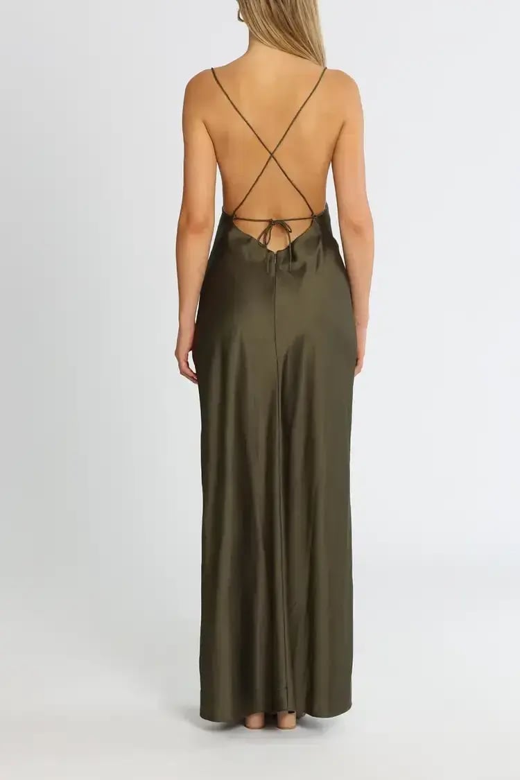 Significant Other Aila Dress in Olive Size 10 photo 3