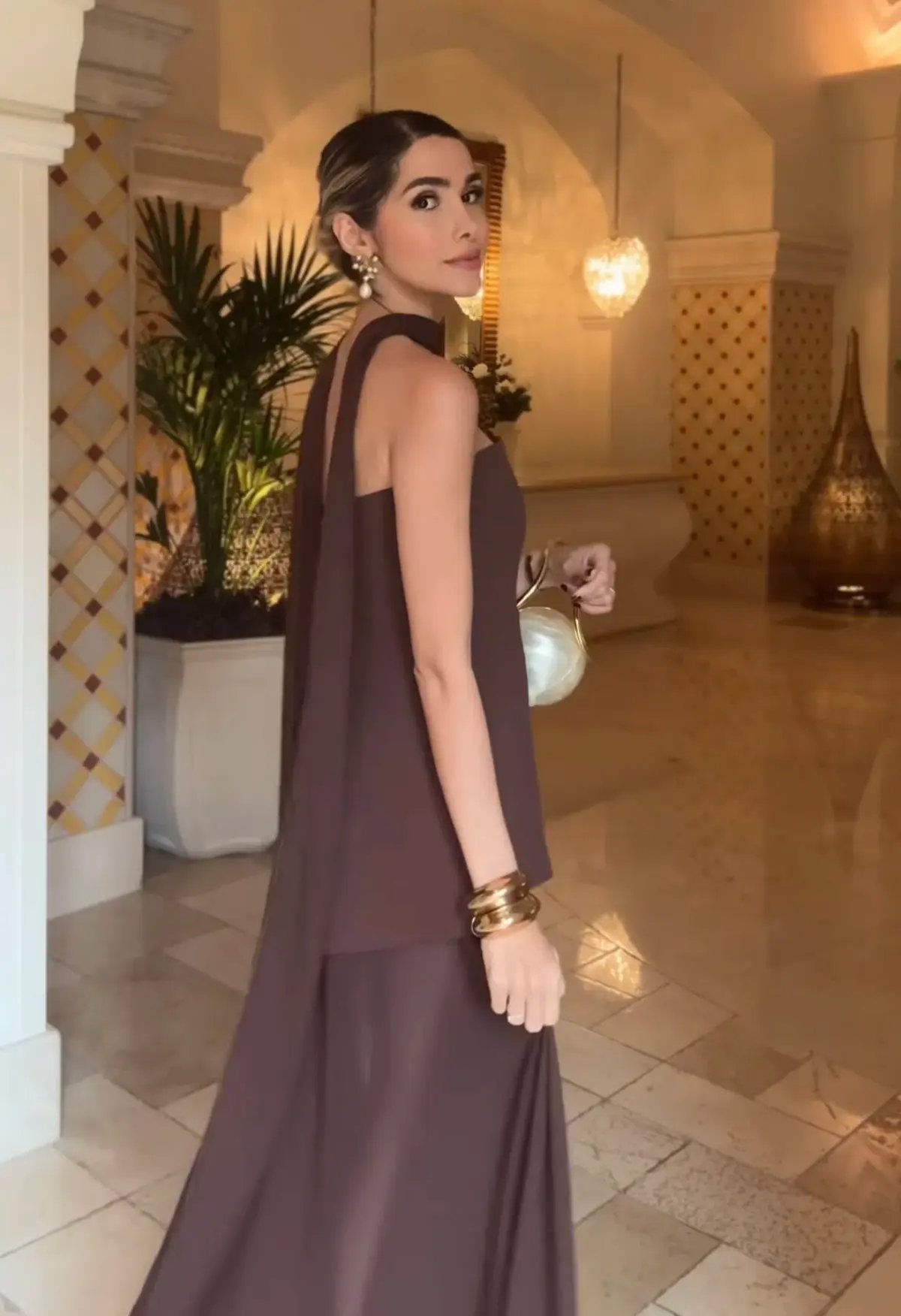 Matters Store Monaco Dress with Scarf Brown Size S / AU 8 photo 3