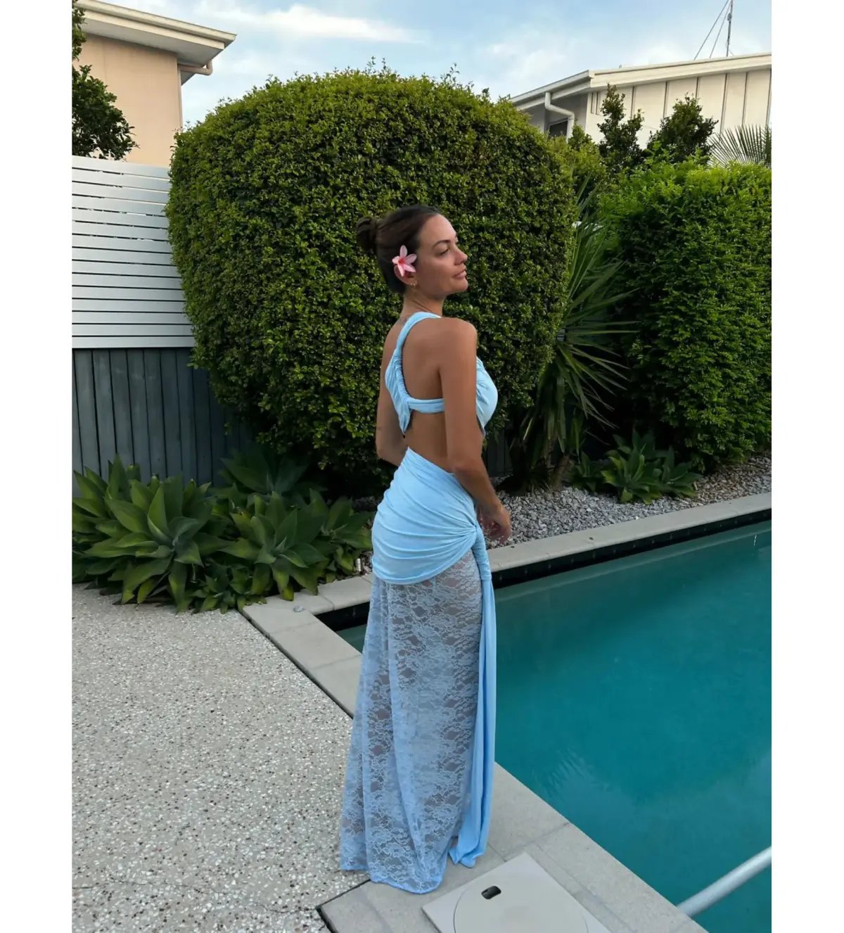 Deconduarte Paradiso Maxi Dress Baby Blue Size XS/AU 6 photo 3