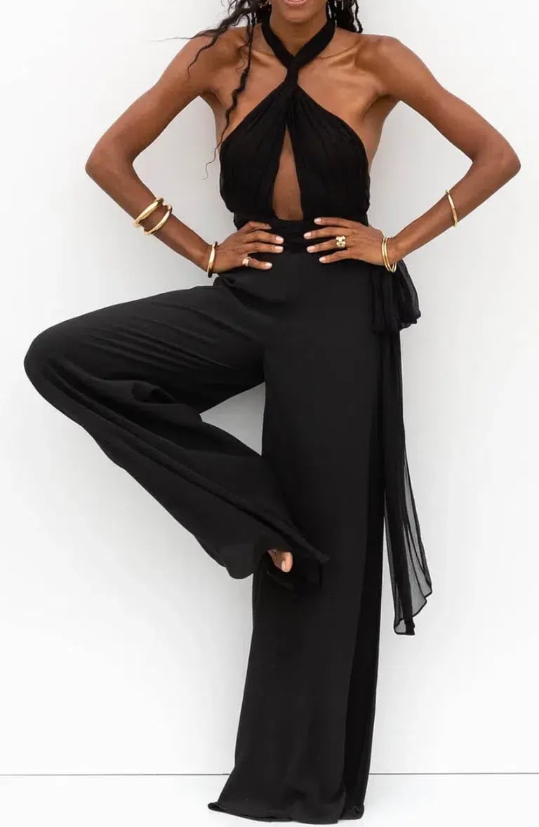 Rat & Boa Montana Jumpsuit in Black Size L / AU 12 photo 3